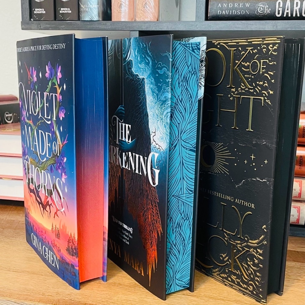 Fairyloot Signed Editions Violet Made of Thorns + The Darkening + Book of Night